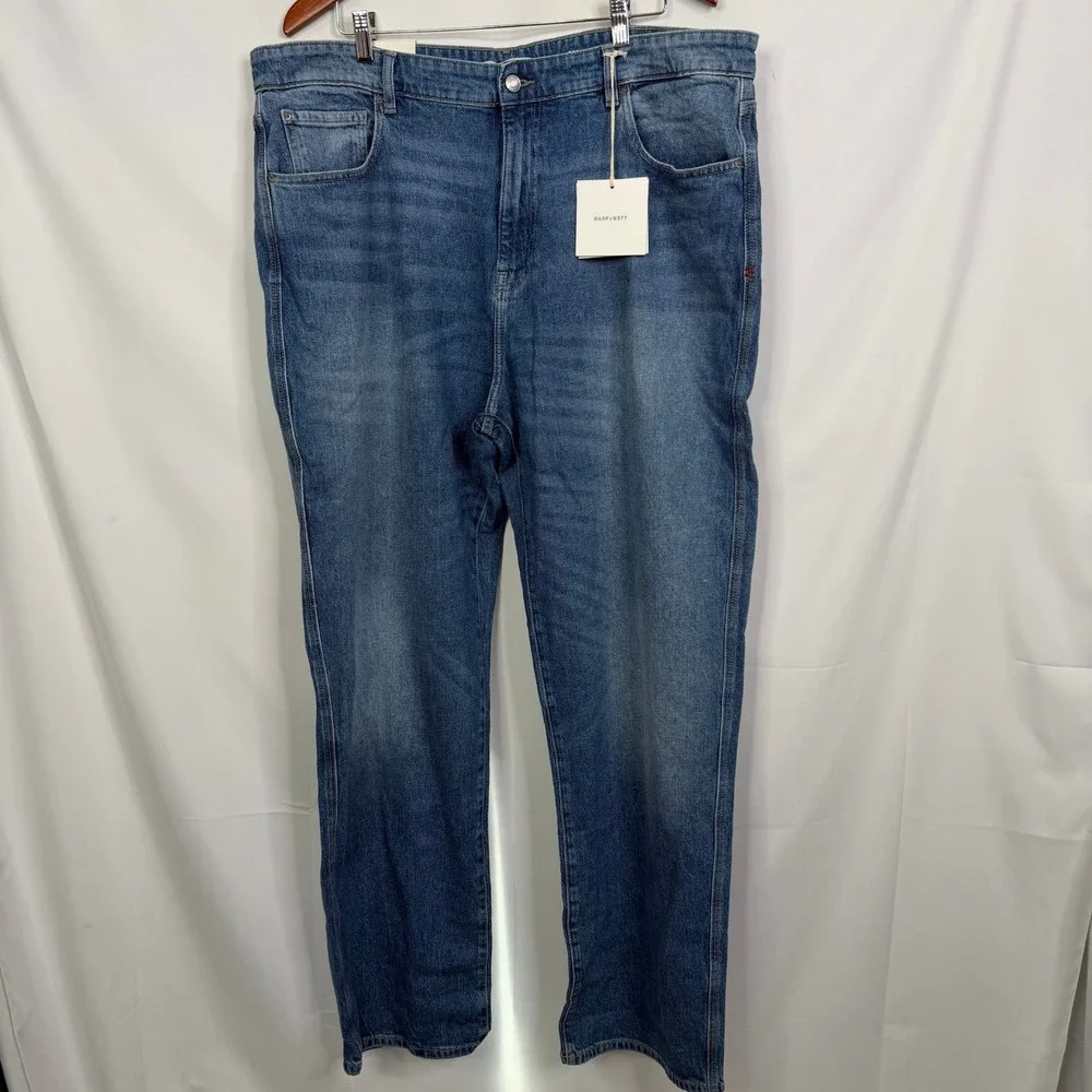Warp + Weft GRR Gerald R. Ford Relaxed Straight Jeans Westside Light Blue 42x34‎